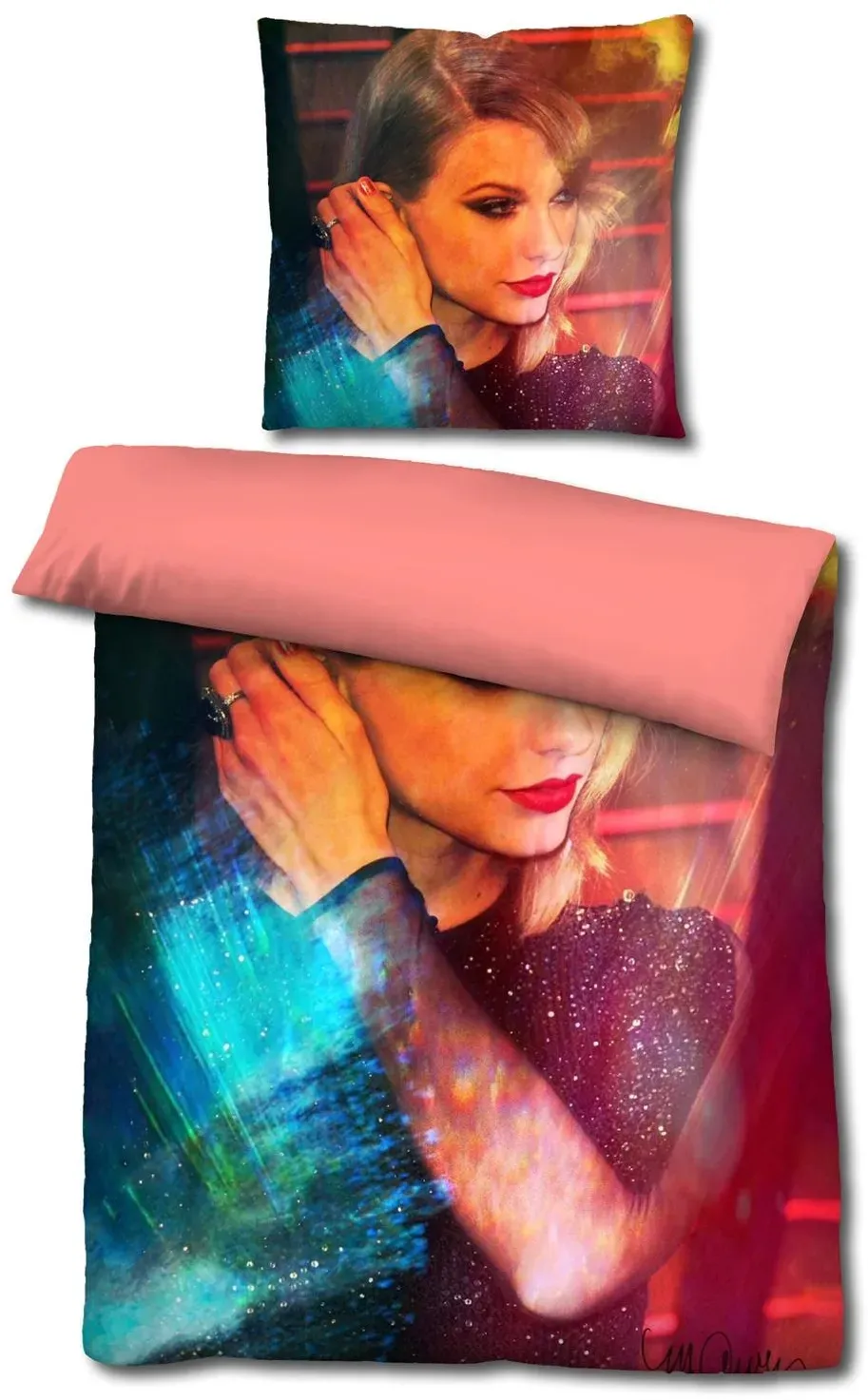 Castell Mikrofaser Wendebettwäsche Taylor Swift von Sid Maurer 135 x 200 + 80 x 80 cm