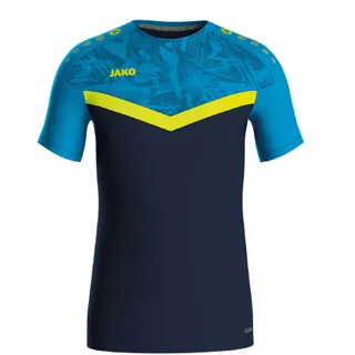 Jako Iconic T-Shirt Kinder 914 marine/blau/neongelb 116