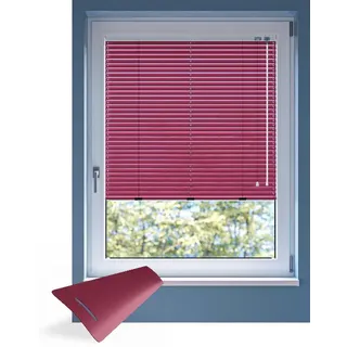 Jalousie ohne Bohren nach Maß, Rot Metall 7216, 30 x 100 cm, Jalousie individuell maßangefertigt