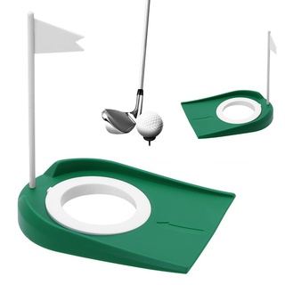 Golf Putting Cup, Verstellbare Golf Putting Cup Übungshilfe, mit Einstellbarer Loch, Flagge, Lochdurchmesser 6,8 cm, Putting Cup 18×13,5 cm, Golf Loch Cup aus Kunststoff, Für Drinnen Und Draußen