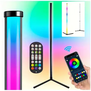 sotipevs LED Stehlampe Wohnzimmer, 153cm Standleuchte Dimmbar, Musik Sync, DIY-Modus, Ecklampe RGB mit Fernbedienung und APP, Stehleuchte für Wohnzimmer Schlafzimmer Gaming-Raum