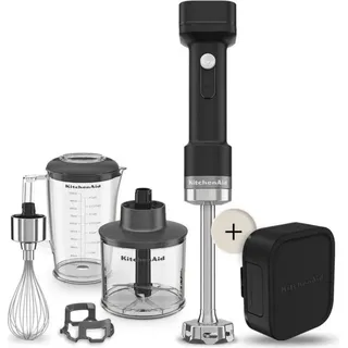KitchenAid Stabmixer mit Zubehör 5KHBRV, Ausführung:ohne Akku Schwarz