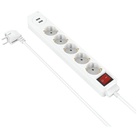 Hama 5-fach Steckdosenleiste »USB 3,4 A« (weiß) weiß, 31.5x4x4.5 cm