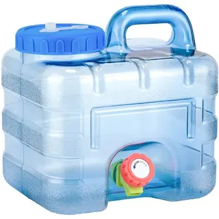 Wasserkanister, 7,5L-22L Wassertank mit Hahn, Camping Wassertank mit Griffen, Wasserspender mit Hahn, Camping Trinkwasserkanister, Wasserkanister für