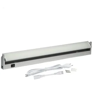 Oktaplex lighting Unterbauleuchte Küche LED Alu 15W 230 V neutralweiß 4000K 90cm Schwenkbare Unterschrankleuchte Rota 1200 lm LED Leiste mit Schalter