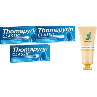 THOMAPYRIN CLASSIC 3 X 20 St Sparset inkl. einer hochwertigen Handcreme Marke Faar-Apo