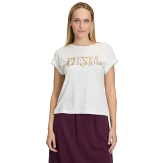 Cartoon Damen Casual-Shirt mit Rundhalsausschnitt 44, Patch Cream/Light Blue - 44