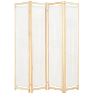 vidaXL Raumteiler Cremeweiß 160 x 170 x 4 cm Stoff