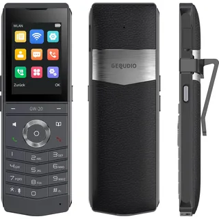 GEQUDIO GW-20 WLAN IP Telefon mit Ladeschale SIP kompatibel