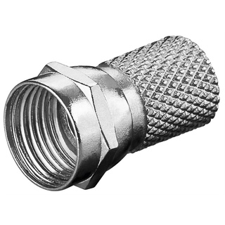 goobay Aufdreh-F-Stecker 7,0 mm - Aufdreh-Adapter aus Zink