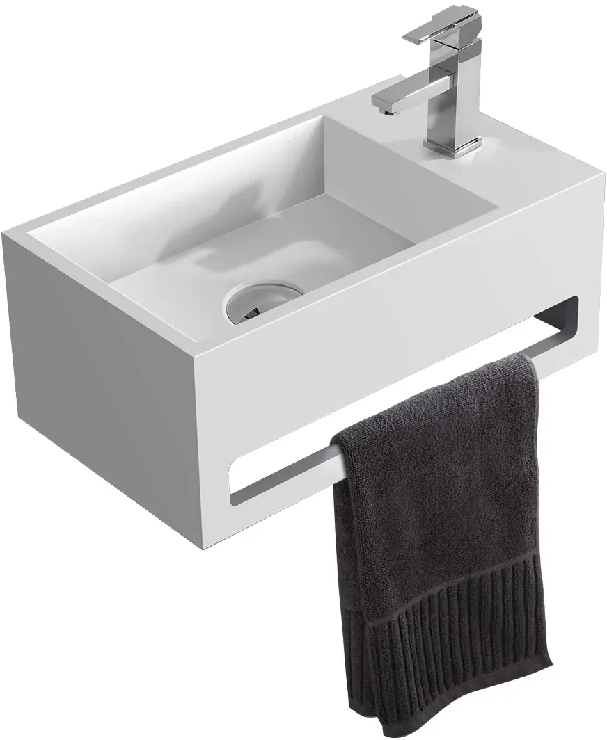 Mineralguss Waschbecken für Gästebadezimmer, Oberfläche: Matt