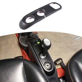 DIYUCAR ABS Kunststoff Auto Mittelkonsole Schalttafel Rahmen Abdeckung Verkleidung für Mercedes-Benz Smart 451 Fortwo 2009-2015 LHD (mattschwarz)