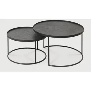 Ethnicraft Couchtisch Set Ethnicraft Ethnicraft silber, Designer Dawn Sweitzer, 42/38 cm