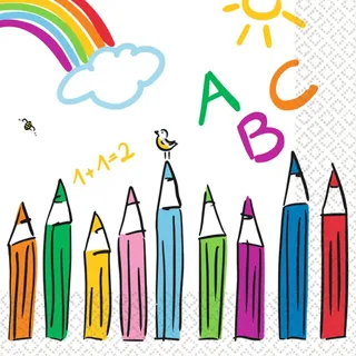 Amscan 20 Servietten Einschulung Schulanfang ABC