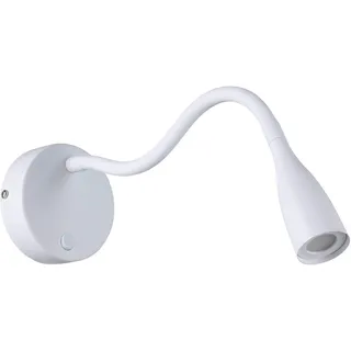 EGLO LED Wandlampe Olivandino, Schwanenhals Leselampe zur Wandmontage, Bettlampe Wand mit Schalter, Wandleuchte Schlafzimmer, Metall und Kunststoff in Weiß, warmweiß