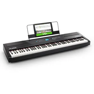 Alesis Recital Pro - E Piano 88 Tasten mit Gewichteten Volle Größe Klavier, Lautsprechern, Kopfhörerausgang, fünf Premium-Stimmen, Klavier Lektionen-Abo