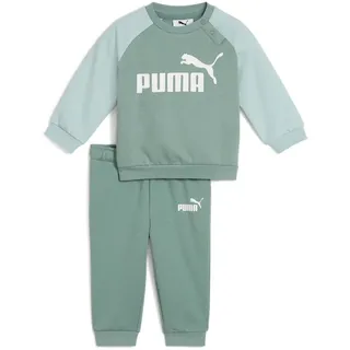 Puma Minicats Essentials Raglan Fleece Crew Baby-Jogginganzug 30 green moon 92