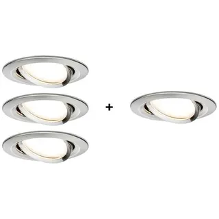 Paulmann Nova Einbauleuchte 4er Set LED LED 24 W Eisen (gebürstet)