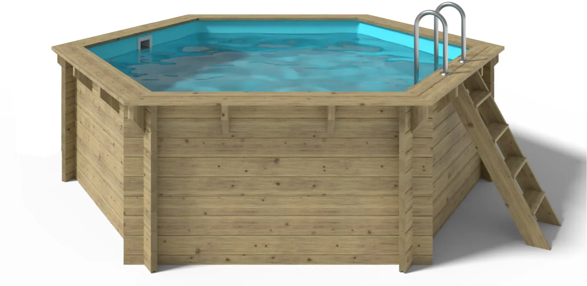 ohne Filtertechnik OKU Holzpool-Set EMOTION-FUN Rund 510 cm - Höhe 120 cm