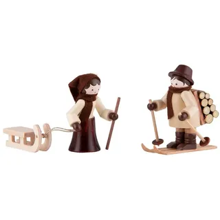 Volkskunstwerkstatt Romy Thiel Dekofigur Thiel-Figur Holzleute - natur (6cm) von Romy Thiel