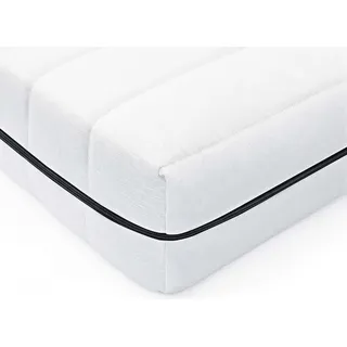 Orthopädische Premium 7-Zonen Kaltschaummatratze 140x200 – Hochgradig atmungsaktive Matratze H2 / H3 - Matratze 140x200cm - Rollmatratze - Weiß
