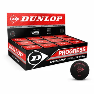 Dunlop Progress Rot, 12 Stück, für Freizeit- und Hobbyspieler – Speed mittelschnell