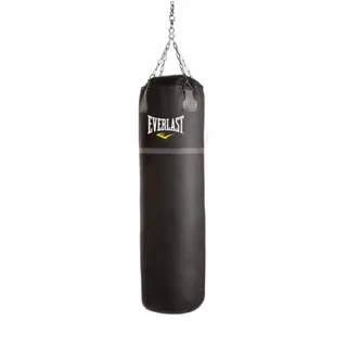 EVERLAST Super Leather Heavy 57kg Schwere Gefüllte Tasche - Black - 122 x 46 cm