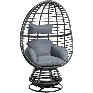 Estexo Polyrattan Loungesessel Anthrazit