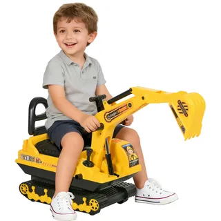 Homcom Rutschauto Sitzbagger Gelb