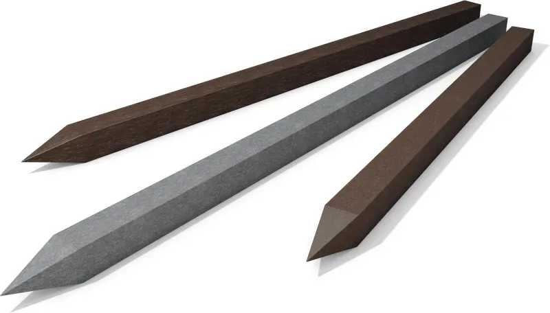 MR-Zaun Vierkantpfosten aus hanit® Recyclingkunststoff, 90 x 90 mm, Braun, 1.750 mm, Mindestabnahme: 45 Stk.