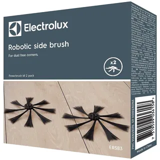 Electrolux ERSB3 Seitenbürsten für den PUREi9 Saugroboter (2er Pack, Ersatzbürsten, präzises und gründliches Saugen, optimale Staubaufnahme, extra weich, einfaches Tauschen, schwarz)
