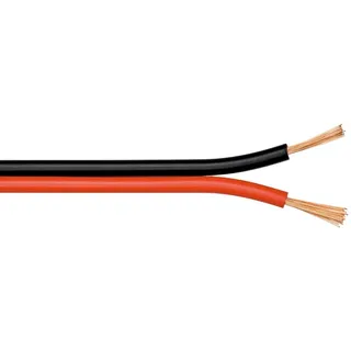 goobay Lautsprecherkabel rot/schwarz CCA 10 m 2 x 0,75 mm2