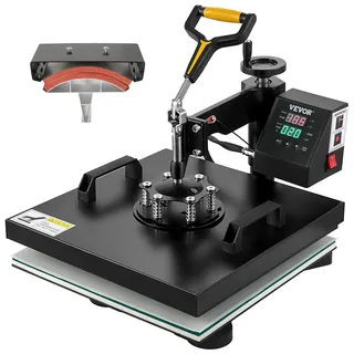 Vevor Transferpresse 38 x 38 cm, Wärmepresse 220 V, Transferpresse 1200 W, Textilpresse 14 x 7,6 cm, Hemdenpresse Max. 250 °C, Sublimationspresse, Hobby T-Shirt Presse