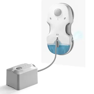 HUTT S7 Plus Fensterputzroboter mit Akku Abnehmbarer (Etwa 60 Min Reinigung) 5500Pa, 3D Schwebendes Doppelantrieb, Automatischer Fensterputzer Elektrisch Sprühfunktion 80ml Tank HUTTHINK5.0, Koffer