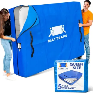 nordic elk Matratzentasche mit 8 Griffen zum Umziehen und Aufbewahren - Queen-Size - wiederverwendbarer Bezug mit starkem Reißverschluss - extra Dicker Matratzenschutz - MATTSAFE by Nordic Elk