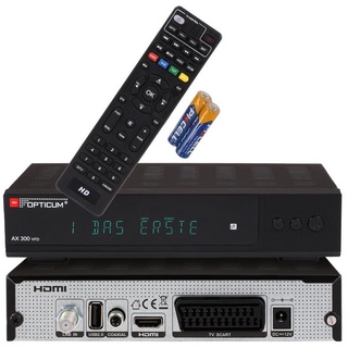 Opticum Red RED OPTICUM AX 300 VFD Sat Receiver I Digitaler Satelliten-Receiver HD-TV mit alphanumerischem Display - DVB-S2 - HDMI - SCART - USB 2.0 - Coaxial Audio