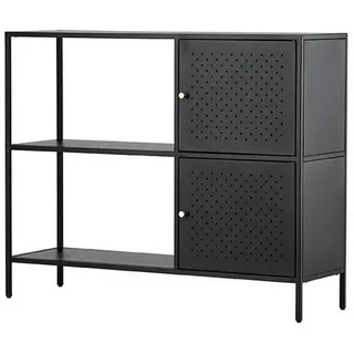 VCM ebuy24 Sideboard Salta Sideboard 2 Türen, 2 Regale schwarz. schwarz