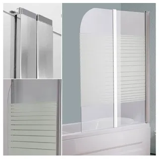 Feel2Home Badewannenaufsatz Klemmmarkise 300cm Balkon Sonnenschutz Grau Sonnensegel Windschutz weiß