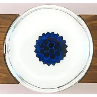 ClocTeck FerroFluid Display Flasche Dacing Ferrofluid Music Rhythm Mate, magnetisches flüssiges Schreibtischdisplay (120 ml) (blau)