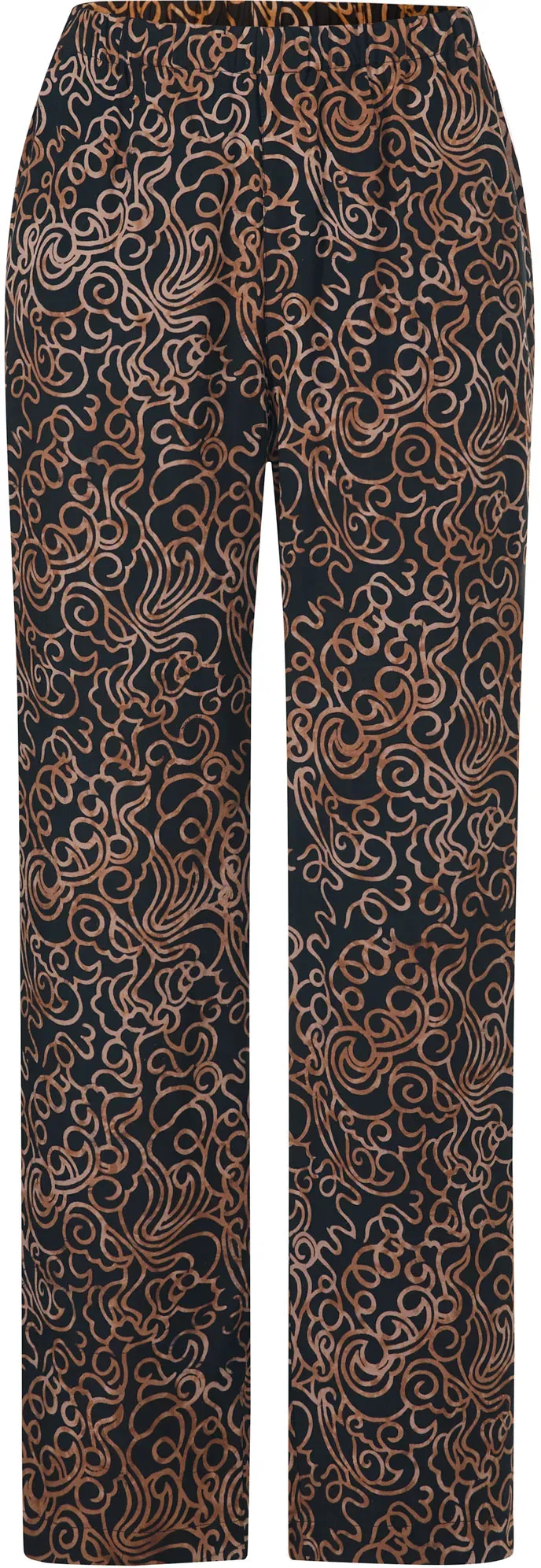 Viskose-Hose, Muster cognac, 52