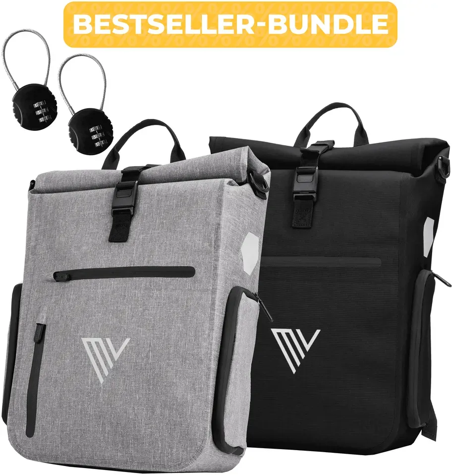 2x EVO Fahrradtaschen + 2x Schlösser - Bundle,EVO Bundles