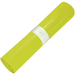 Wisch-Star Müllbeutel 120l in Gelb, 25 Beutel, Mülltüten groß 700x1100mm extra stark, reißfeste und stabile Abfallsäcke, Schwerlast Müllsäcke