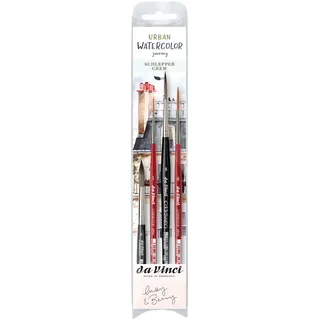 da Vinci Pinselset Urban Watercolor Journey Schlepper Crew, 5er Set