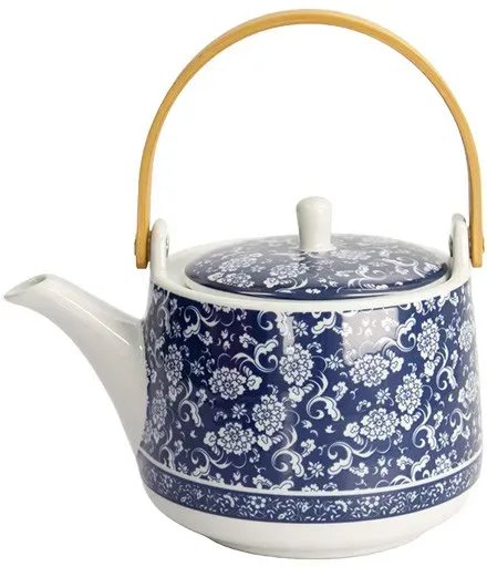 Tokyo Design Studio Teekanne Blumenranke - blau - Porzellan - 1 l