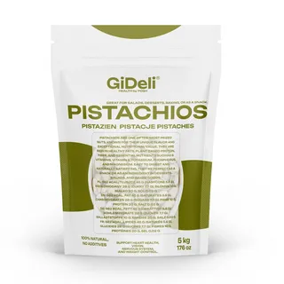 Pistazien 5kg Geröstet Gesalzen mit Schale Vegan Keto Proteinreich Natur GiDeli