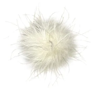 Slakerbe Brosche Pin damen, Feder Brosche Flauschige, Mehrfarbig, Kleidung Brosche Hut Dekorative für Party Stage Performance, Beige