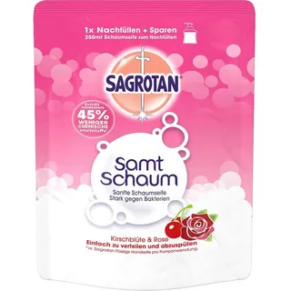 Sagrotan Samt-Schaum Seife Nachfüller Kirschblüte & Rose 250 ml