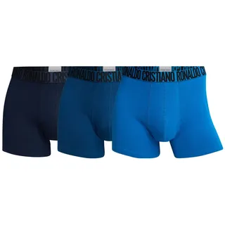 Cristiano Ronaldo Boxershorts unifarben blau L 3er Pack