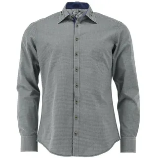 OS-TRACHTEN Herren-Langarmhemd, Slim Fit, dunkelgrün, 41/42