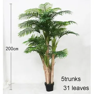 Seidenblumen Roß Arekapalme 200cm 5 Stämme ZF künstliche Palme Palmen Kunstpalmen Areca Kunstpflanzen Dekopalmen